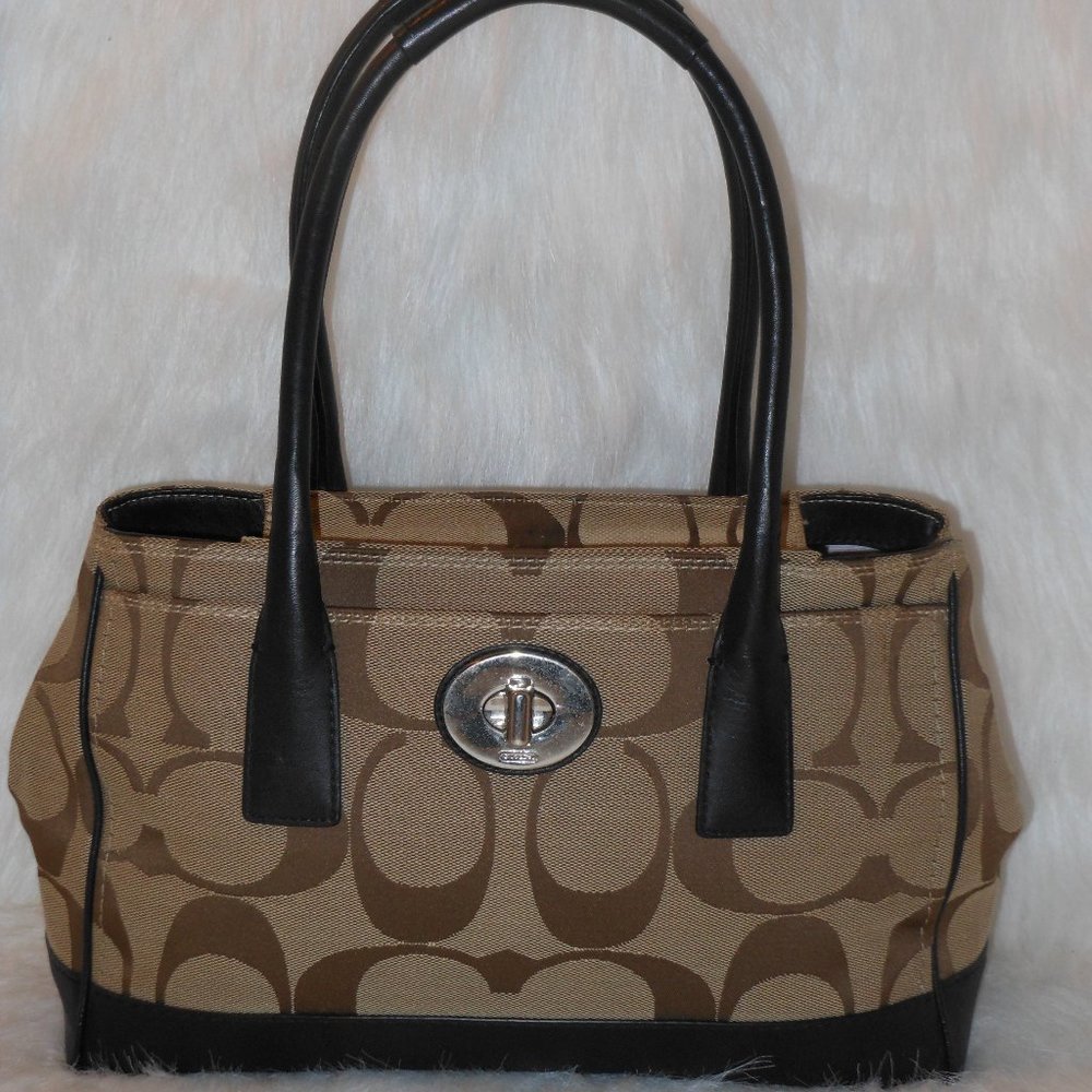 COACH CANVAS PRINT MULTI-COLOR SHOULDER BAG